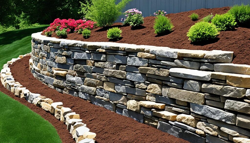 how to install a natural stone retaining wall