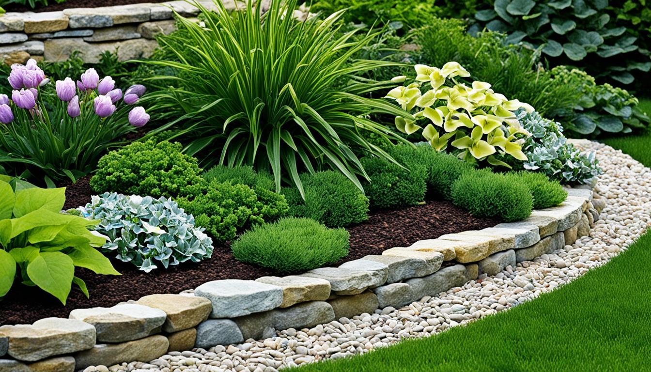 natural stone border edging ideas