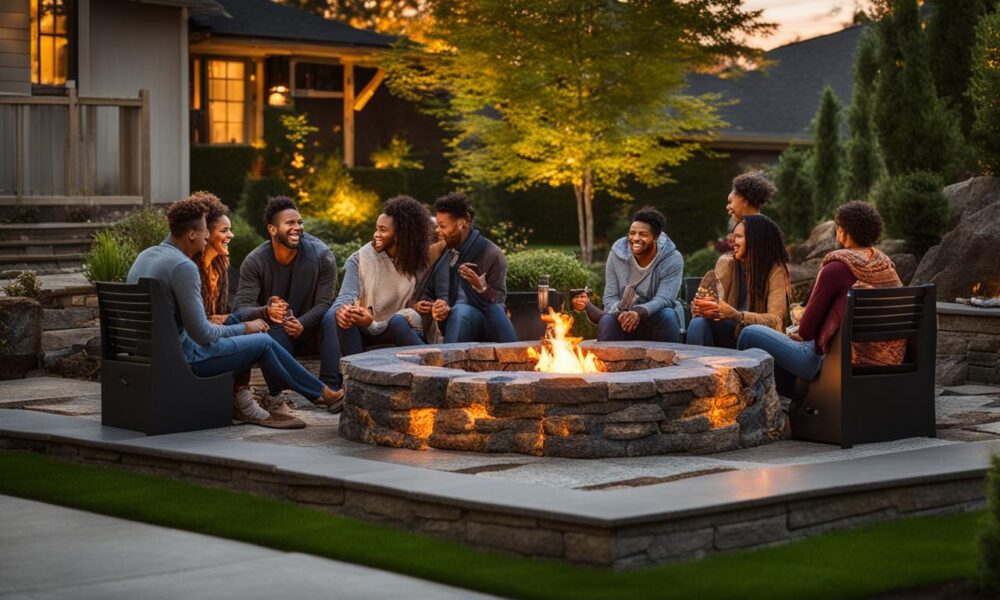 natural stone fire pit ideas