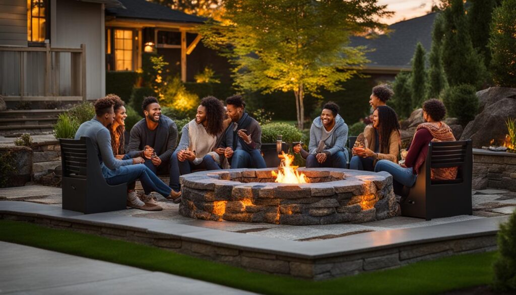 natural stone fire pit ideas