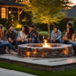 natural stone fire pit ideas