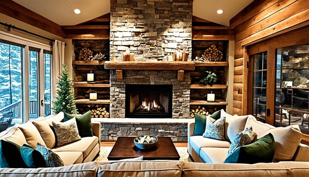 natural stone fireplace ideas