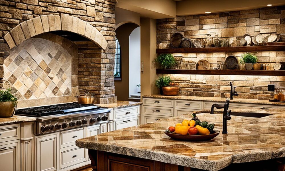 natural stone kitchen backsplash design ideas