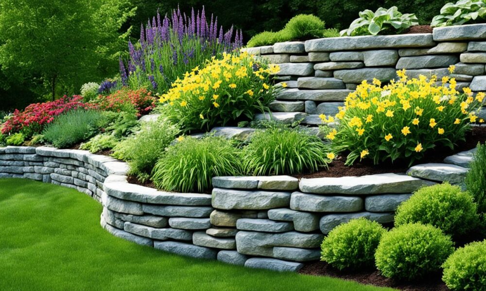 natural stone retaining wall ideas