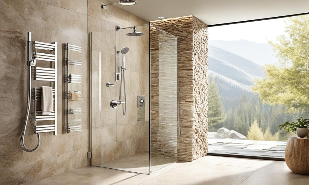 natural stone walk in shower ideas