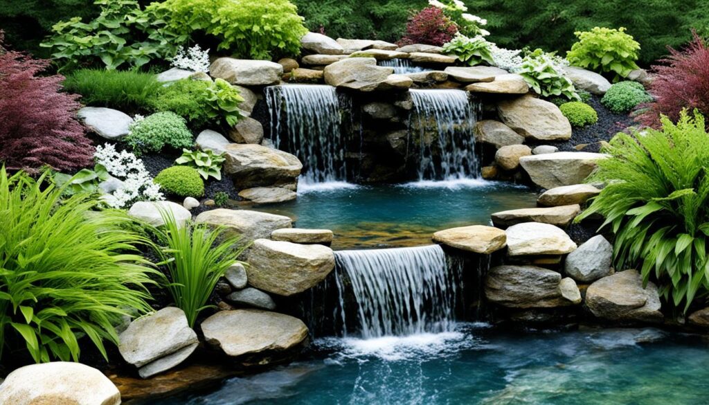 outdoor waterfall design