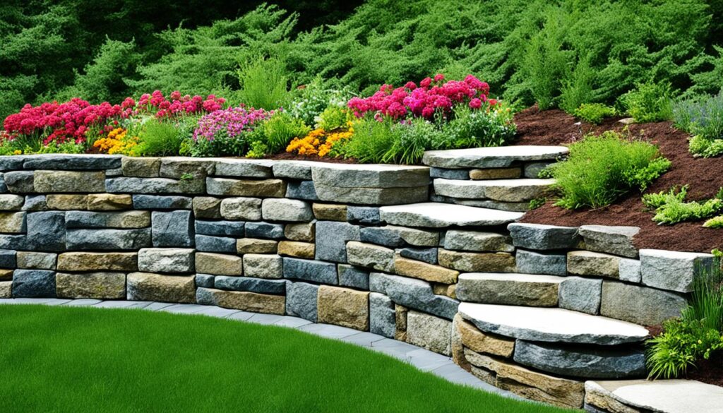 retaining wall design ideas with natural stone