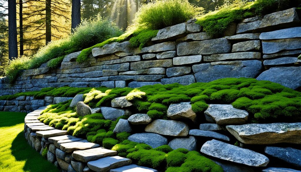 retaining wall natural stone ideas
