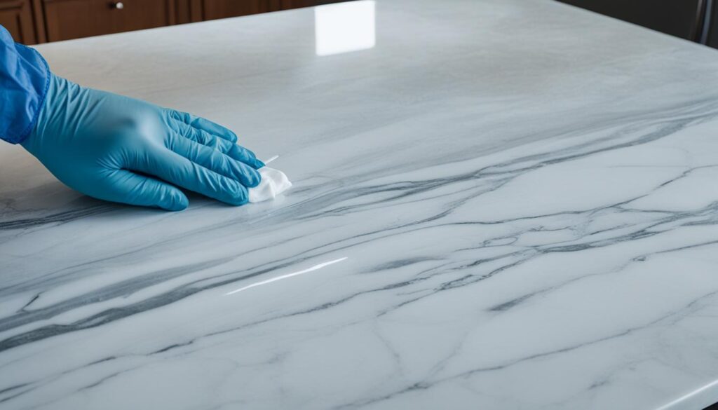 Marble countertop sealing