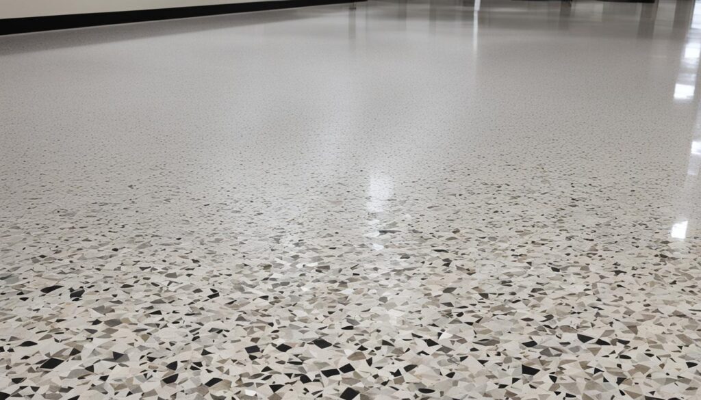 Terrazzo floor polishing process