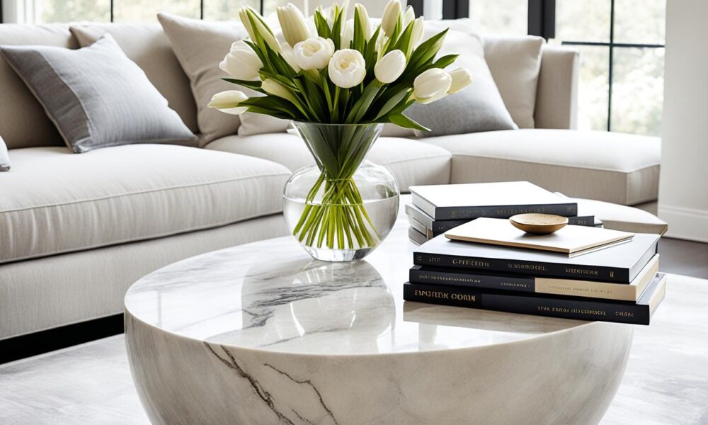 natural stone coffee table