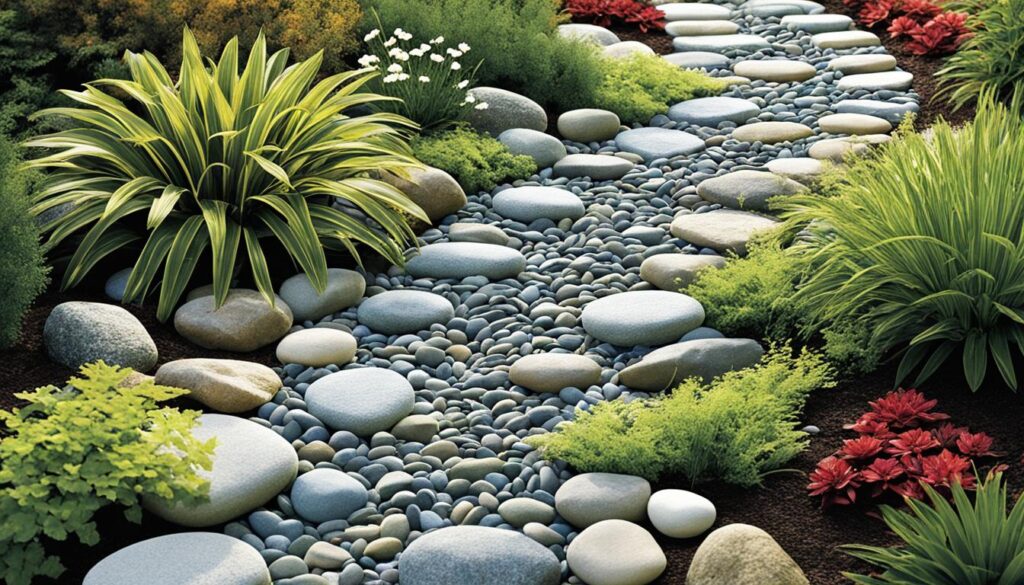 natural stone in landscaping