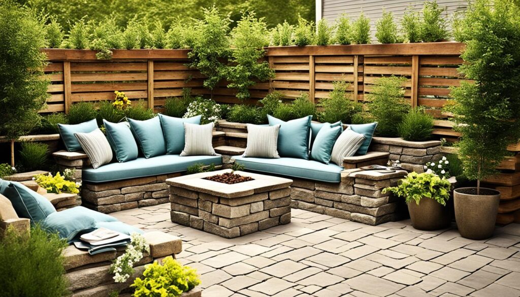 Affordable outdoor DIY stone patio ideas