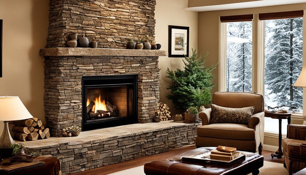 Durable stone fireplace surrounds