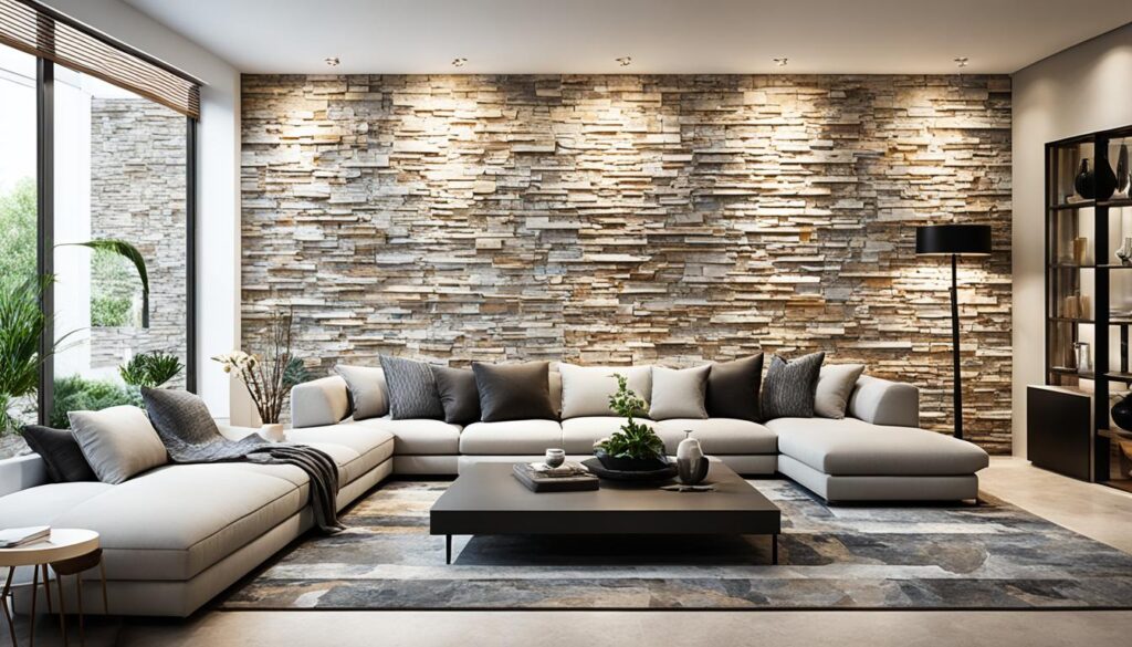 Mixed stone designs featuring natural stone combinations