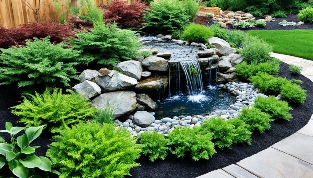 Natural stone water feature installation and maintenance