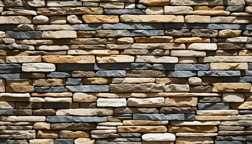 Stacked stone walls for home exterior