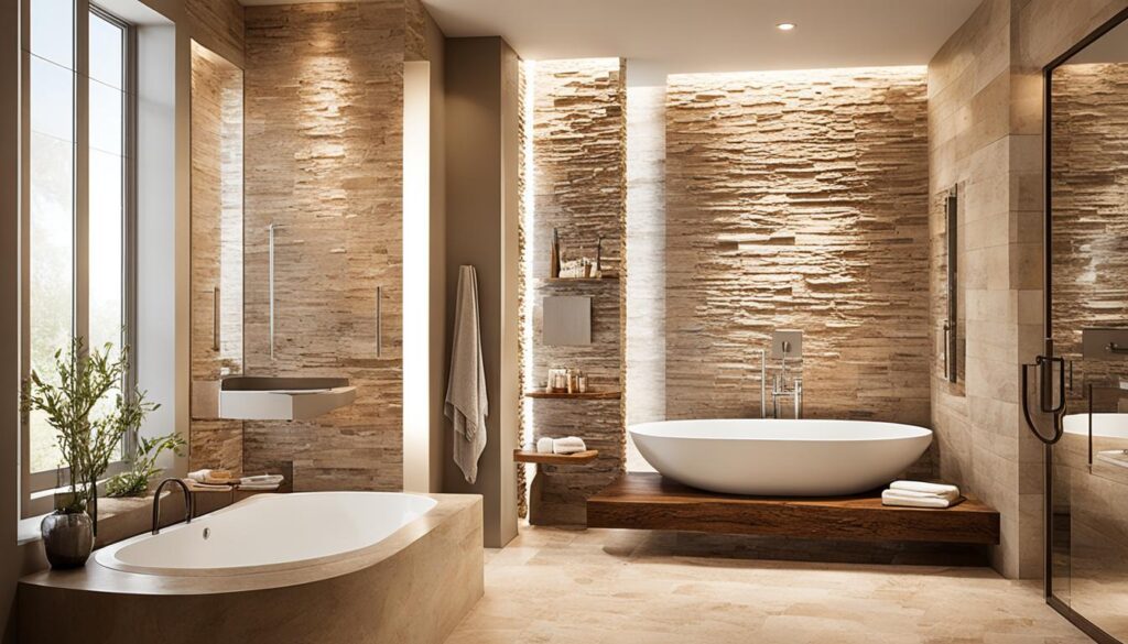 contemporary stone bathrooms