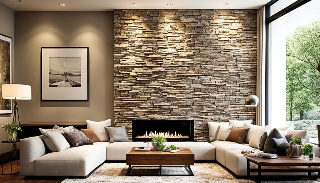 natural stone feature walls